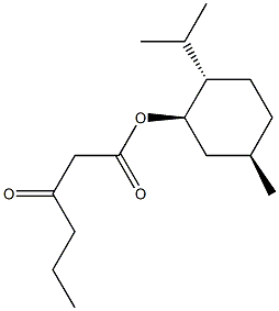 3-オキソヘキサン酸(1R,3R,4S)-p-メンタ-3-イル 化学構造式