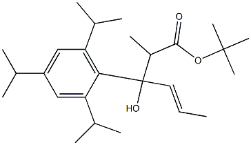 2-Methyl-3-hydroxy-3-(2,4,6-triisopropylphenyl)-4-hexenoic acid tert-butyl ester,,结构式