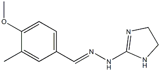 1-(2-イミダゾリン-2-イル)-2-[(3-メチル-4-メトキシフェニル)メチレン]ヒドラジン 化学構造式