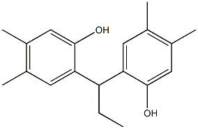 2,2'-(1,1-プロパンジイル)ビス(4,5-ジメチルフェノール) 化学構造式
