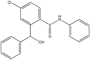 2-(フェニルヒドロキシメチル)-N-フェニル-4-クロロベンゼンスルフィンアミド 化学構造式