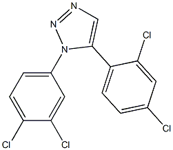 1-(3,4-Dichlorophenyl)-5-(2,4-dichlorophenyl)-1H-1,2,3-triazole Struktur