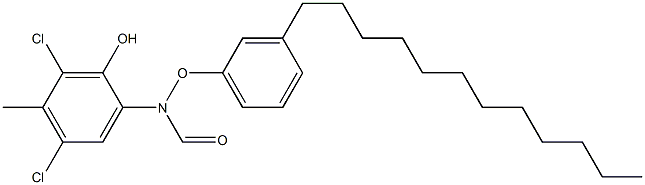 2-(3-Dodecylphenoxyformylamino)-4,6-dichloro-5-methylphenol|