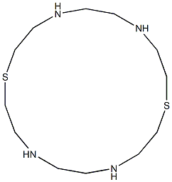 1,10-ジチア-4,7,13,16-テトラアザシクロオクタデカン 化学構造式