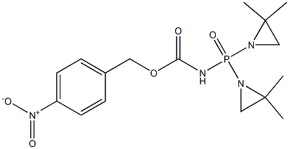 N-[Bis(2,2-dimethyl-1-aziridinyl)phosphinyl]carbamic acid 4-nitrobenzyl ester Struktur