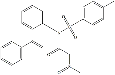 N-[(4-Methylphenyl)sulfonyl]-N-[2-(1-phenylethenyl)phenyl](methylsulfinyl)acetamide Structure