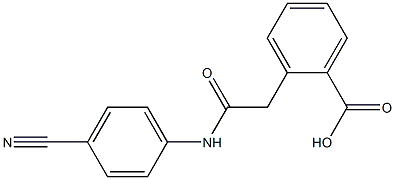 2-[2-[4-Cyanoanilino]-2-oxoethyl]benzoic acid Struktur