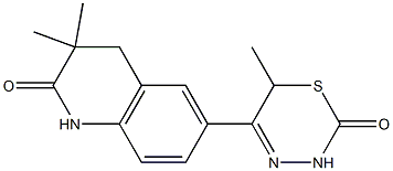 3,4-Dihydro-3,3-dimethyl-6-[(3,6-dihydro-6-methyl-2-oxo-2H-1,3,4-thiadiazin)-5-yl]quinolin-2(1H)-one