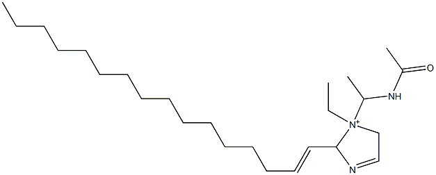 1-[1-(アセチルアミノ)エチル]-1-エチル-2-(1-ヘキサデセニル)-3-イミダゾリン-1-イウム 化学構造式