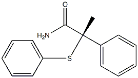 [S,(+)]-2-Phenyl-2-(phenylthio)propionamide 结构式