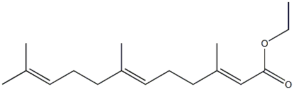 (6E)-3,7,11-Trimethyl-2,6,10-dodecatrienoic acid ethyl ester Structure