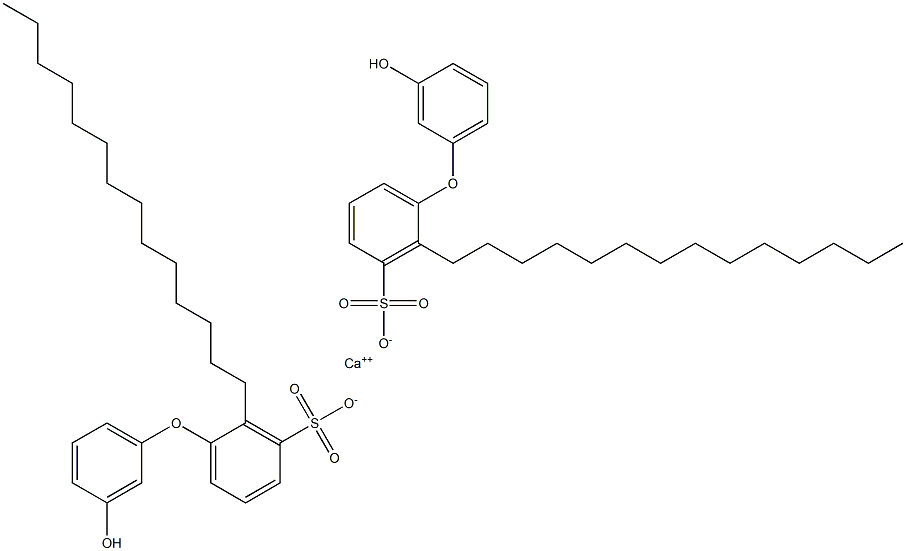 Bis(3'-hydroxy-2-tetradecyl[oxybisbenzene]-3-sulfonic acid)calcium salt 结构式