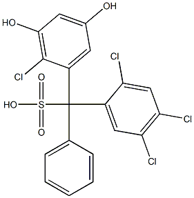  (2-Chloro-3,5-dihydroxyphenyl)(2,4,5-trichlorophenyl)phenylmethanesulfonic acid