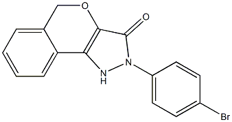 1,5-Dihydro-2-(4-bromophenyl)[2]benzopyrano[4,3-c]pyrazol-3(2H)-one Struktur
