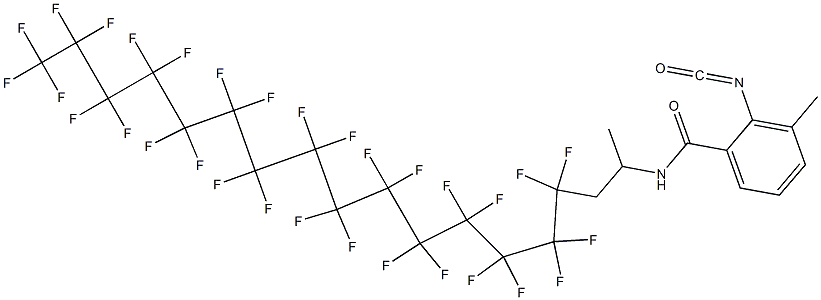 2-Isocyanato-3-methyl-N-[2-(hentriacontafluoropentadecyl)-1-methylethyl]benzamide,,结构式