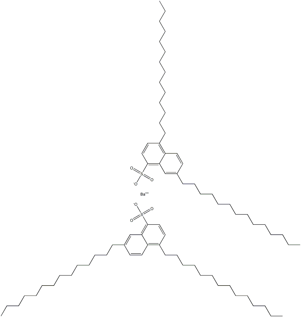 Bis(4,7-ditetradecyl-1-naphthalenesulfonic acid)barium salt 结构式