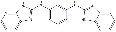 2,2'-[1,3-フェニレンビス(イミノ)]ビス(3H-イミダゾ[4,5-b]ピリジン) 化学構造式