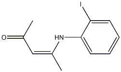 4-(2-Iodophenylamino)-3-penten-2-one,,结构式
