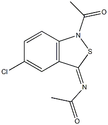  5-Chloro-1-acetyl-3(1H)-acetylimino-2,1-benzisothiazole