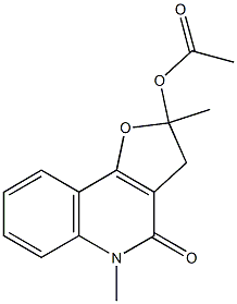 2-Acetoxy-2,5-dimethyl-2,3-dihydrofuro[3,2-c]quinoline-4(5H)-one,,结构式