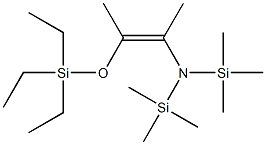 (Z)-2-[ビス(トリメチルシリル)アミノ]-3-[トリエチルシリルオキシ]-2-ブテン 化学構造式