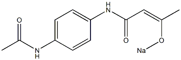 N-(4-Acetylaminophenyl)-3-(sodiooxy)crotonamide 结构式