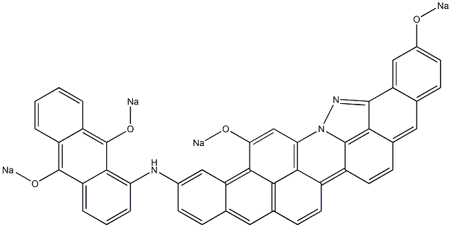  5,10-Di(sodiooxy)-3-[9,10-di(sodiooxy)-1-anthrylamino]anthra[2,1,9-mna]benz[6,7]indazolo[2,3,4-fgh]acridine