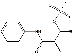 (2S,3S)-2-メチル-3-(メチルスルホニルオキシ)-N-フェニルブチルアミド 化学構造式