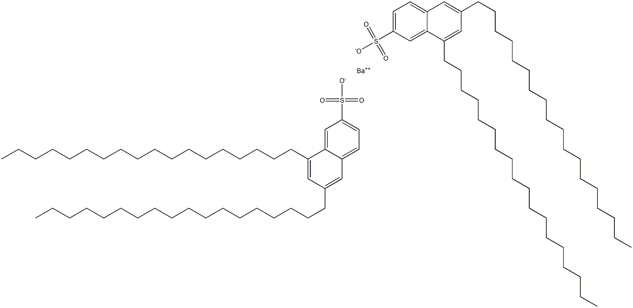 Bis(6,8-dioctadecyl-2-naphthalenesulfonic acid)barium salt Structure