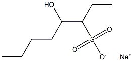 4-ヒドロキシオクタン-3-スルホン酸ナトリウム 化学構造式