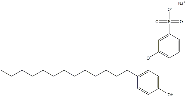 3'-ヒドロキシ-6-トリデシル[オキシビスベンゼン]-3-スルホン酸ナトリウム 化学構造式