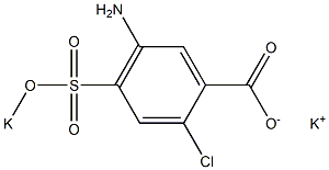 5-アミノ-2-クロロ-4-(ポタシオスルホ)安息香酸カリウム 化学構造式