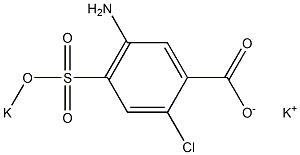 5-Amino-2-chloro-4-(potassiosulfo)benzoic acid potassium salt,,结构式