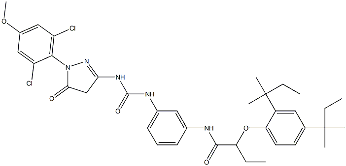 1-(2,6-Dichloro-4-methoxyphenyl)-3-[3-[3-[2-(2,4-di-tert-pentylphenoxy)butyrylamino]phenyl]ureido]-5(4H)-pyrazolone