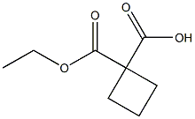 Cyclobutane-1,1-dicarboxylic acid 1-ethyl ester Structure