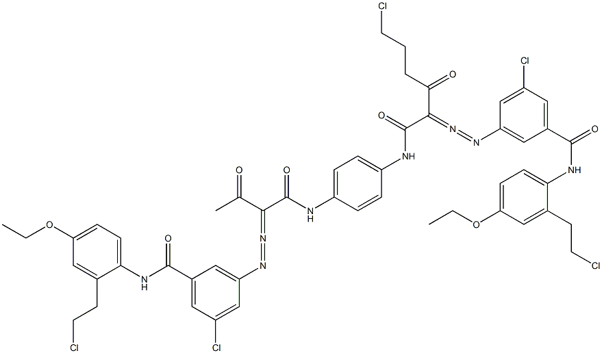 3,3'-[2-(2-Chloroethyl)-1,4-phenylenebis[iminocarbonyl(acetylmethylene)azo]]bis[N-[2-(2-chloroethyl)-4-ethoxyphenyl]-5-chlorobenzamide]|