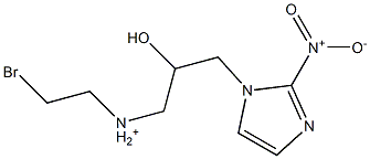 N-(2-Bromoethyl)-2-hydroxy-3-(2-nitro-1H-imidazol-1-yl)propan-1-aminium Structure