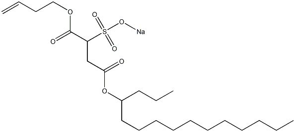 2-(Sodiosulfo)succinic acid 4-pentadecyl 1-(3-butenyl) ester Struktur