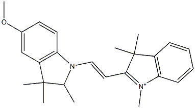 2-[2-[(2,3-Dihydro-5-methoxy-2,3,3-trimethyl-1H-indol)-1-yl]ethenyl]-1,3,3-trimethyl-3H-indolium Struktur