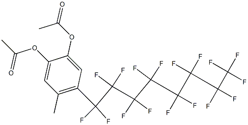 4-(Heptadecafluorooctyl)-5-methylbenzene-1,2-diol diacetate 结构式