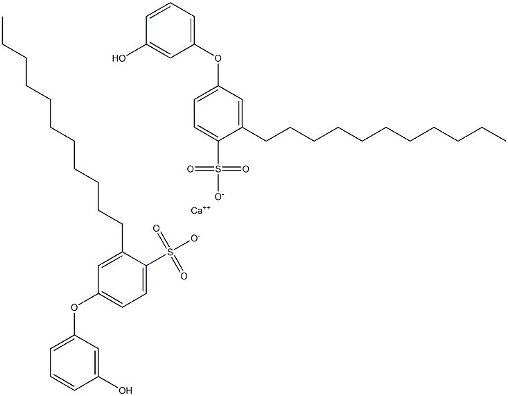 Bis(3'-hydroxy-3-undecyl[oxybisbenzene]-4-sulfonic acid)calcium salt Structure