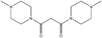 1,3-Bis(4-methyl-1-piperazinyl)-1,3-propanedione Struktur