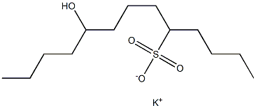 9-Hydroxytridecane-5-sulfonic acid potassium salt Struktur