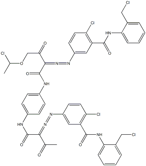  3,3'-[2-[(1-Chloroethyl)oxy]-1,4-phenylenebis[iminocarbonyl(acetylmethylene)azo]]bis[N-[2-(chloromethyl)phenyl]-6-chlorobenzamide]