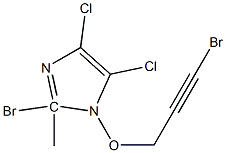 2-Bromo-4,5-dichloro 1-(3-bromo-2-propynyloxy)methyl-1H-imidazole 结构式