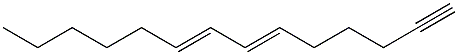 (6E,8E)-6,8-Tetradecadien-1-yne Structure