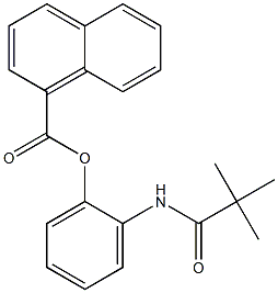 1-Naphthoic acid 2-(2,2-dimethylpropanoyl)aminophenyl ester 结构式