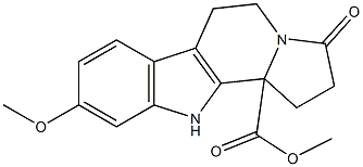 2,3,5,6,11,11b-Hexahydro-9-methoxy-3-oxo-1H-indolizino[8,7-b]indole-11b-carboxylic acid methyl ester,,结构式