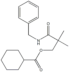 N-Benzyl-3-(cyclohexylcarbonyloxy)-2,2-dimethylpropanamide Struktur