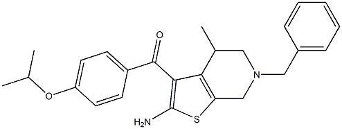 2-Amino-3-(4-isopropyloxybenzoyl)-4,5,6,7-tetrahydro-4-methyl-6-benzylthieno[2,3-c]pyridine|